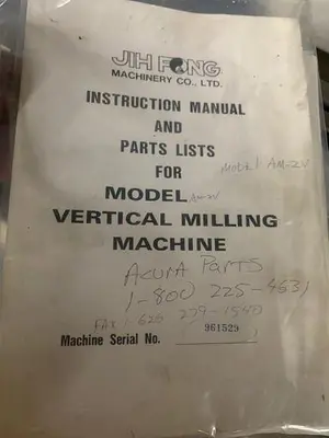 Acra AM2V 3HP Variable Speed Vertical Milling Machine – Power Feed, DRO, Tooling, New 1996!