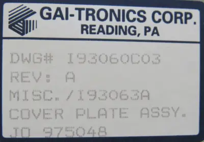 NEW GAI-TRONICS I93060 HANDSET I93060C05 I93060C03