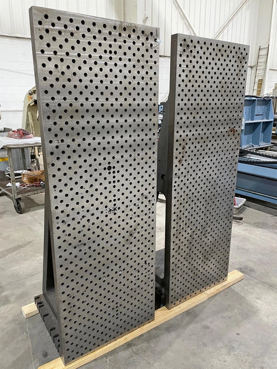 68″ X 24″ FABRICATED DRILLED & TAPPED ANGLE PLATE PAIR