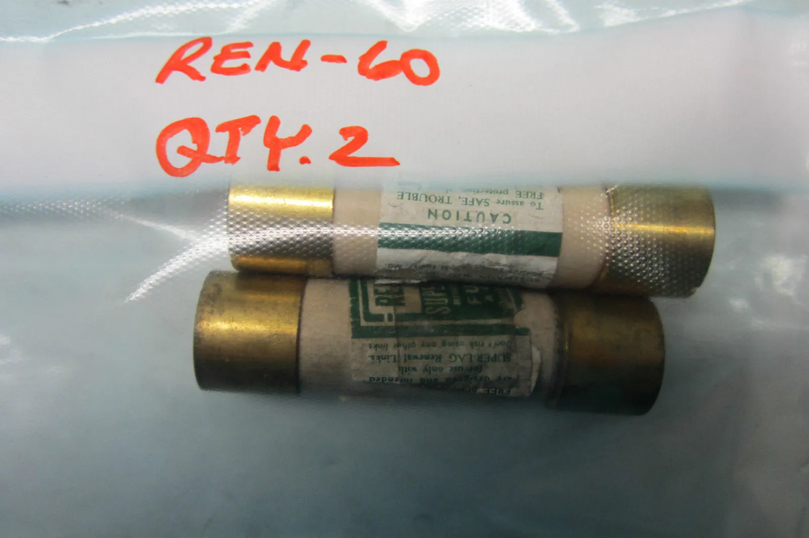2 NEW BUSSMANN REN-60 FUSES REN60