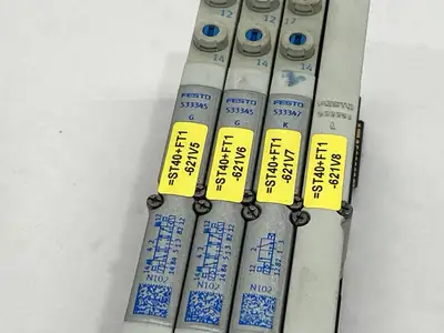 VMPA1-FB-AP-4-1 , VMPA1-FB-EMS-8, VMPA1-M1H-G-PI, VMPA1-RP | Festo VMPA1-FB-AP-4-1 Sub Base w/ VMPA1-M1H-G-PI Solenoid VMPA1-RP Cover - Used