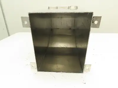 Stainless Gravity Feeder Dry Bulk Material Hopper Bin Manual Dump Chute 8x10x18"