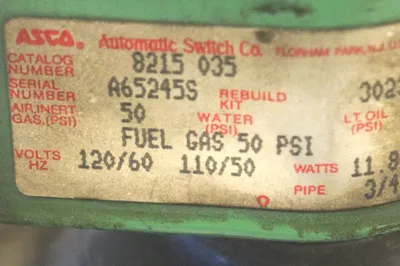 ASCO 8215-035 VALVE 8215035