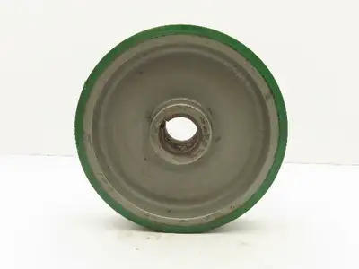 Hamilton 12x3" Duralast Green Polyurethane Cast Iron Wheel 2" Keyed Bore