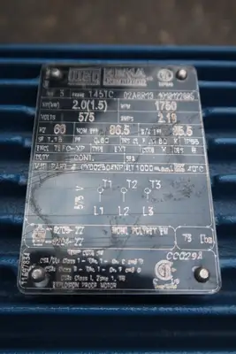 2 hp, 575 volts, 1750 rpm, 145TC Electric Motor
