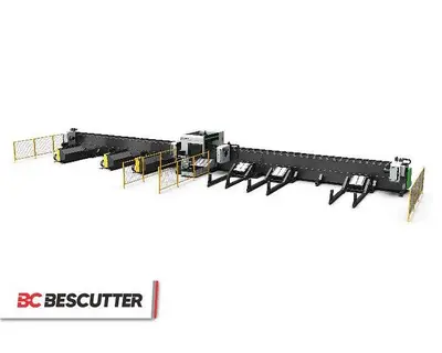 2026 Bescutter Hytube Titan TUBE CUTTER 6000W 20" Dia 4 Chuck Fiber Laser Pipe Cutting Machine