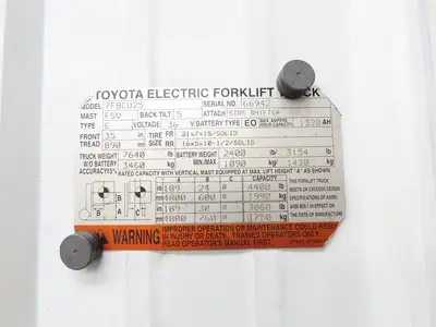 Toyota 14110-21441-71 Electric Forklift Motor Drive Front Axle 6 Lug Off 7FBCU25