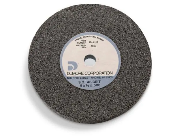 Dumore 5" x 1/2" x 1/2" Grinding Wheel 46 Grit Silicon Carbide