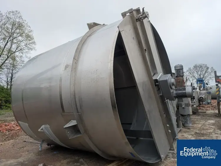 Used ICCNW 6800 Gal ICCNW Mix Tank, 304 S/S, 5 HP Stainless Steel Tanks Ohio US | Federal Equipment Company #127625