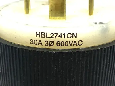 Used Hubbell Twist-Lock Plug 30A 600VAC Bus Bars & Plugs Michigan US | Maverick Industrial Sales #1400838
