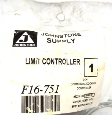 NEW JOHNSTONE F16-751 LIMIT CONTROLLER F16751