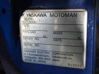 USED 2012 YASKAWA MOTOMAN MH6