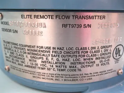 USED Micro Motion RFT9739 D4SUA
