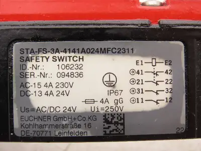 Used EUCHNER _UNKNOWN_ Relays & Switches Indiana US | Arrow Industrial #1408318