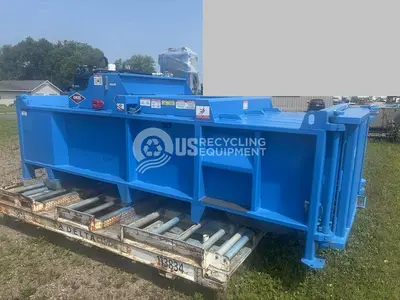 USED EXCEL EX-63 CLOSED DOOR BALER WITH CONVEYOR