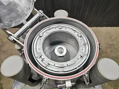 Comi-Condor ALFA/SB-IV sanitary perforate basket centrifuge, 316L SS.