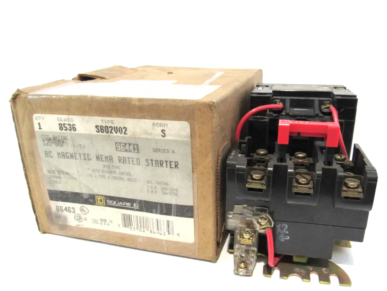 NEW SQUARE D 8536-SBO2V02-S STARTER 8536SBO2V02S