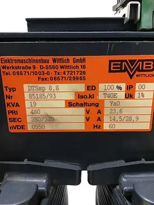 USED EMB WITTLICH 85185/93 19