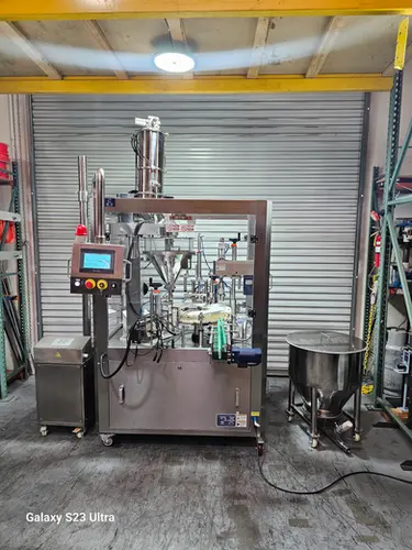 Auger Filler, bottle loader, lid loader, Vacuum loading, capper (Open Box)