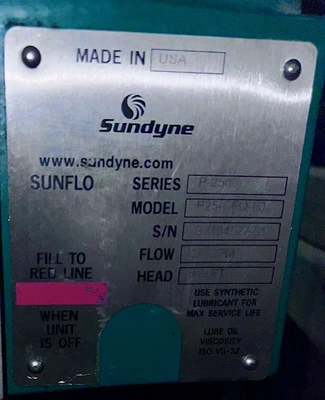 USED Sundyne P25-CFQ-60