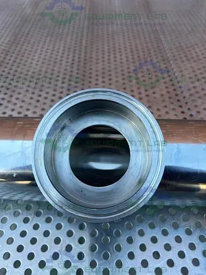 USED 3 WAY STAINLESS STEEL TEE W/ 3" SANITARY FITTINGS & 3" CENTER
