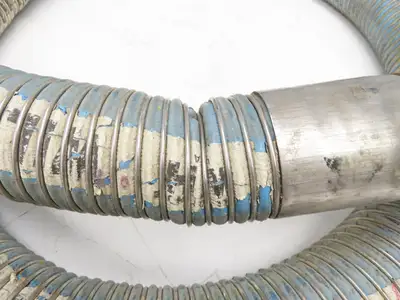Wilcox 3"ID x 12' Stainless Flexible Chemical Transfer Hose Camlok Ends