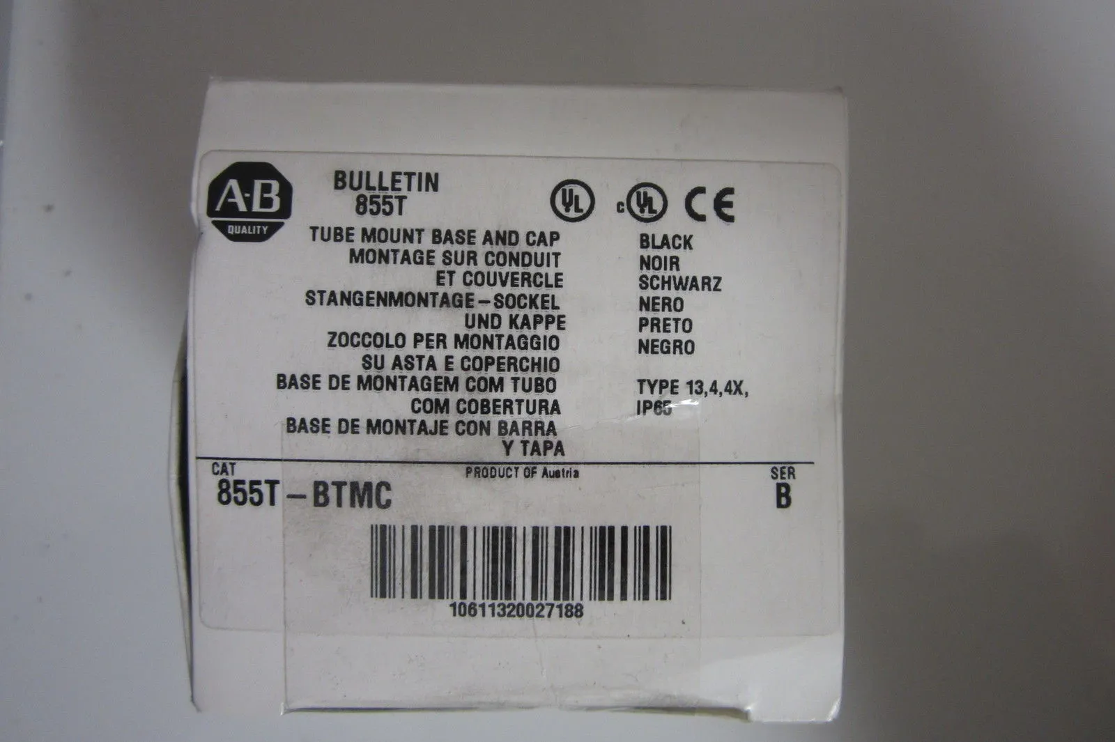 NEW ALLEN BRADLEY 800T-BTMC STACK LIGHT MOUNTING BASE 800TBTMC