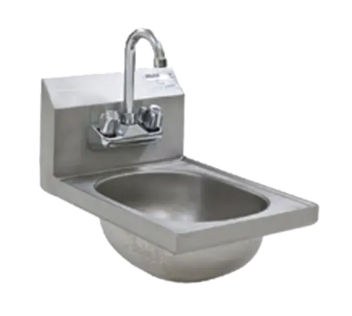 Eagle Group HSAN-10-F Wall Mount Commercial Hand Sink w/ 9 3/4"L x 13 1/2"W x 6 3/4"D Bowl, Gooseneck Faucet