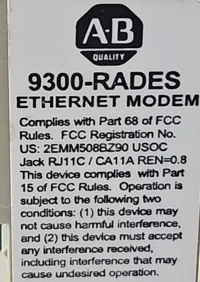 Used Allen-Bradley Allen-Bradley 9300-RADES PLC Ethernet Equipment South Carolina US | Palmetto Automation #1159113