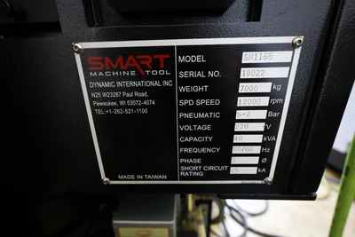 2019 SMART MACHINE TOOL SM 1165 (CAT40, 12K) Vertical Machining Centers | Elevation Machine (16)