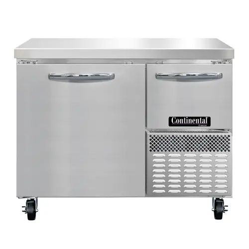 Continental FA43N 43" W Worktop Freezer W/ (2) Sections & (2) Doors, 115v