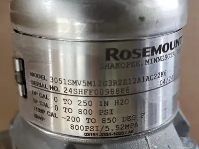 Used ROSEMOUNT 3051SMV5M12G3R2E12A1AC22K6 Misc Electrical & Power Parts British Columbia CA | Lenmark #836409