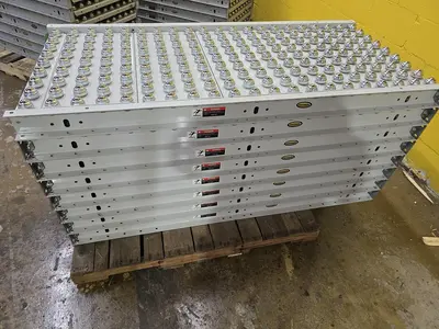 Used HYTROL ROLLER BALL TRANSFER  CONVEYOR Roller Conveyors Wisconsin US | Packer City Sales #1298037