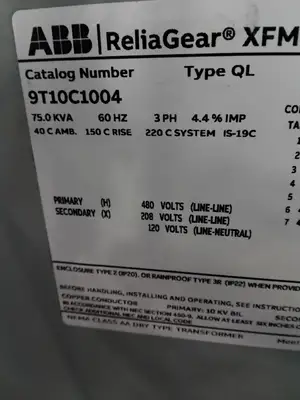 Used ABB 9T10C1004 Distribution Transformers US | Infinity wholesale & Supply LLC #1305819