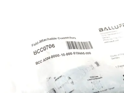 BCC A334-0000-10-000-51X4A5-000,BCC0706 | Balluff BCC0706 Connector, 7/8"-16 Female 4-Pin, BCC A334-0000-10-000-51X4A5-000 - New