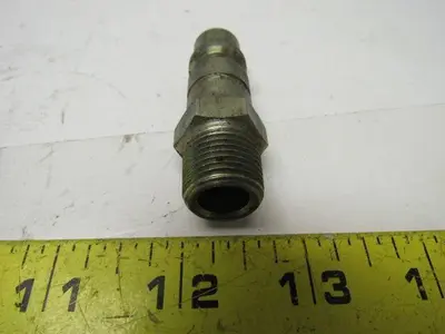 Hanson #52 Steel Male Ball Lock Pneumatic Quick Connect Fitting 3/8 NPT Male