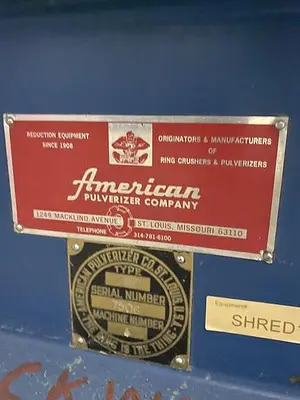 USED AMERICAN PULVERIZAR CO VSP4