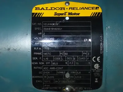 USED BALDOR RELIANCE VUHM3558T