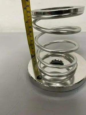 USED CUNO STAINLESS STEEL LENTICULAR CHROMATOGRAPHY COLUMN SET W/ SPRING & GASKETS