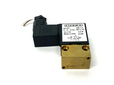 Used Kuhnke Solenoid Micro-Valve NW 1.0 24VDC 4,6W Solenoid Valves Michigan US | Maverick Industrial Sales #1398148