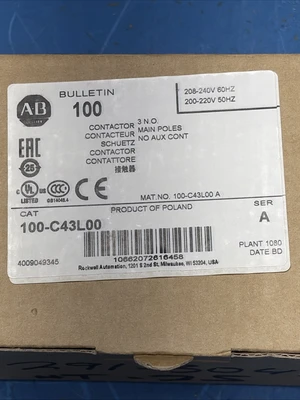 NEW Allen-Bradley 100-C43LOO