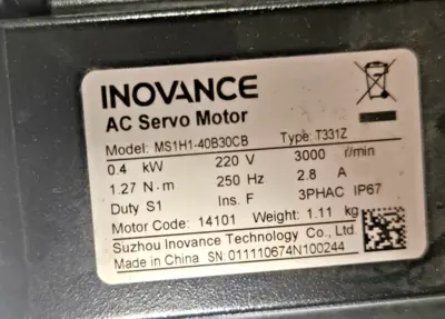 Inovance AC Servo Motor MS1H1-40B30CB Stonker Gear Reducer STF60-10