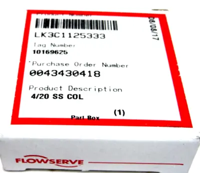 NEW LOT OF 2 FLOWSERVE LK3C1125333 4/20 SS COL