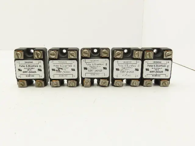 Potter Brumfield SSRT-240A25 Solid State Relay 25A 240V SCR 90-280VAC Coil