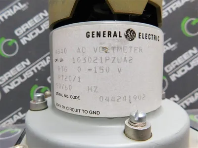 General Electric 103021PZUA2 AC Voltmeter 0-3000 VAC Cracked See Pics! Used
