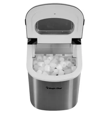 Magic Chef 27 LB. PORTABLE COUNTERTOP ICE MAKER IN STAINLESS
