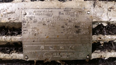 US Motors Motor 20HP; 1180RPM; 460V; Frame: 326UD D02 99025933-0