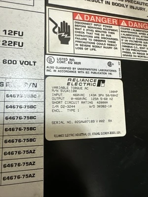 USED Relinace Electric 5VU41100