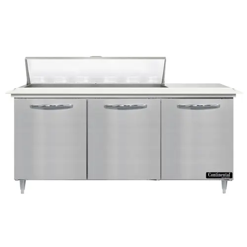 Continental D72N12C 72" Designer Line Sandwich/salad Prep Table W/ Refrigerated Base, 115v