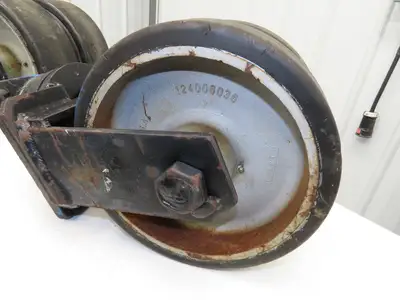 12x4" Swivel Plate Caster Polyurethane Dual Wheel Kingpinless  Set of 4